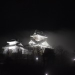 福井県大野市〜冬の花火に浮かぶ大野城